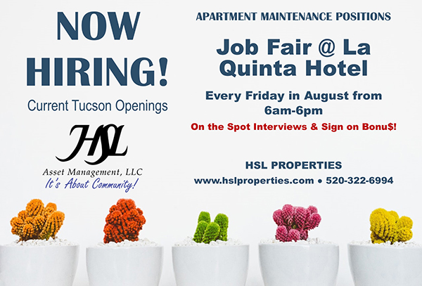 HSL Job Fair at La Quinta Hotel, Every Friday in August